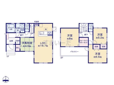リーブルガーデン 蓮田西新宿3期　販売価格3,498万円　所在地　埼玉県蓮田市西新宿３丁目115-5沿線・駅東北本線「蓮田」駅までバス11分「西城３丁目」停徒歩7分土地面積171.64m²建物面積102.68m²間取り4LDK販売棟数1棟