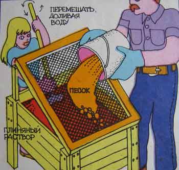 Приготовление глиняного раствора