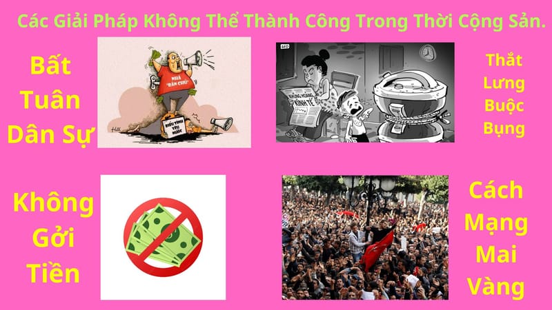 Các Giải Pháp Cách Mạng Không Bao Giờ Dẫn Tới Thành Công Dưới Thời gọi là "Cộng Sản Việt Nam"