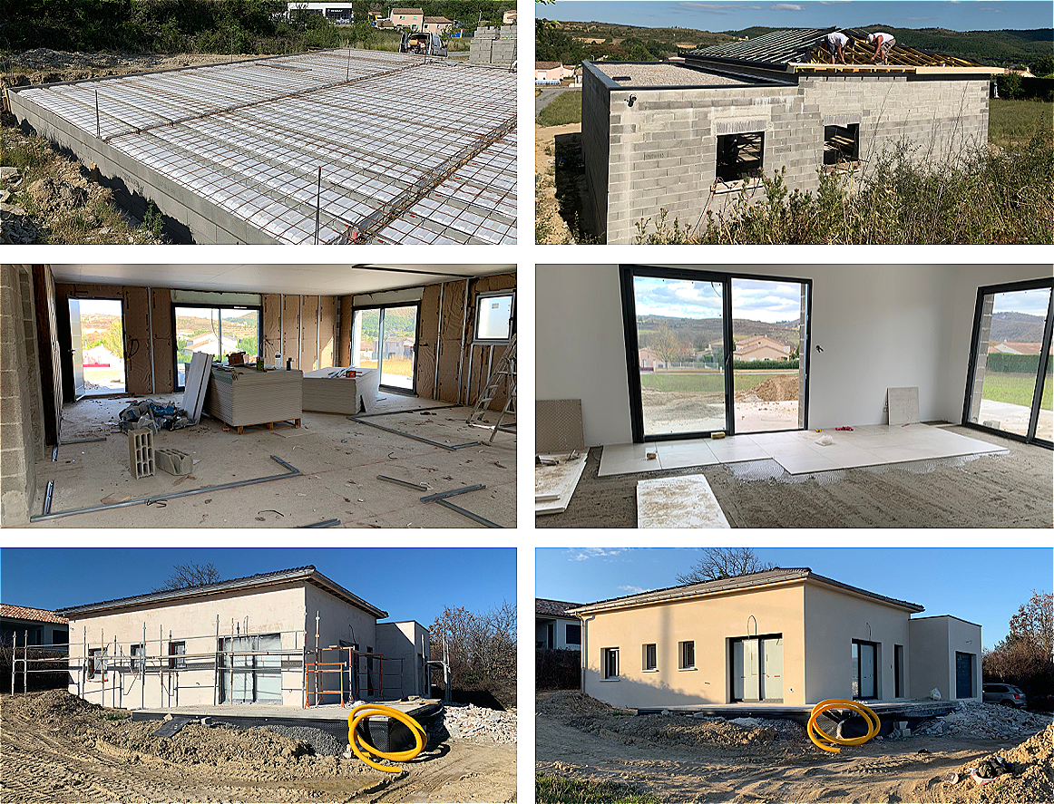 Construction d'une maison neuve à Lavilledieu (07)