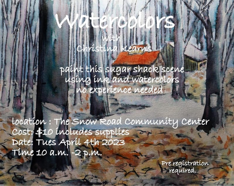 S.O.S - Share Our Skills - Watercolors with Christina Kearns - Copy