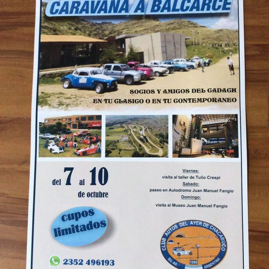 Caravana a Balcarce,  A anotarse con tiempo!!