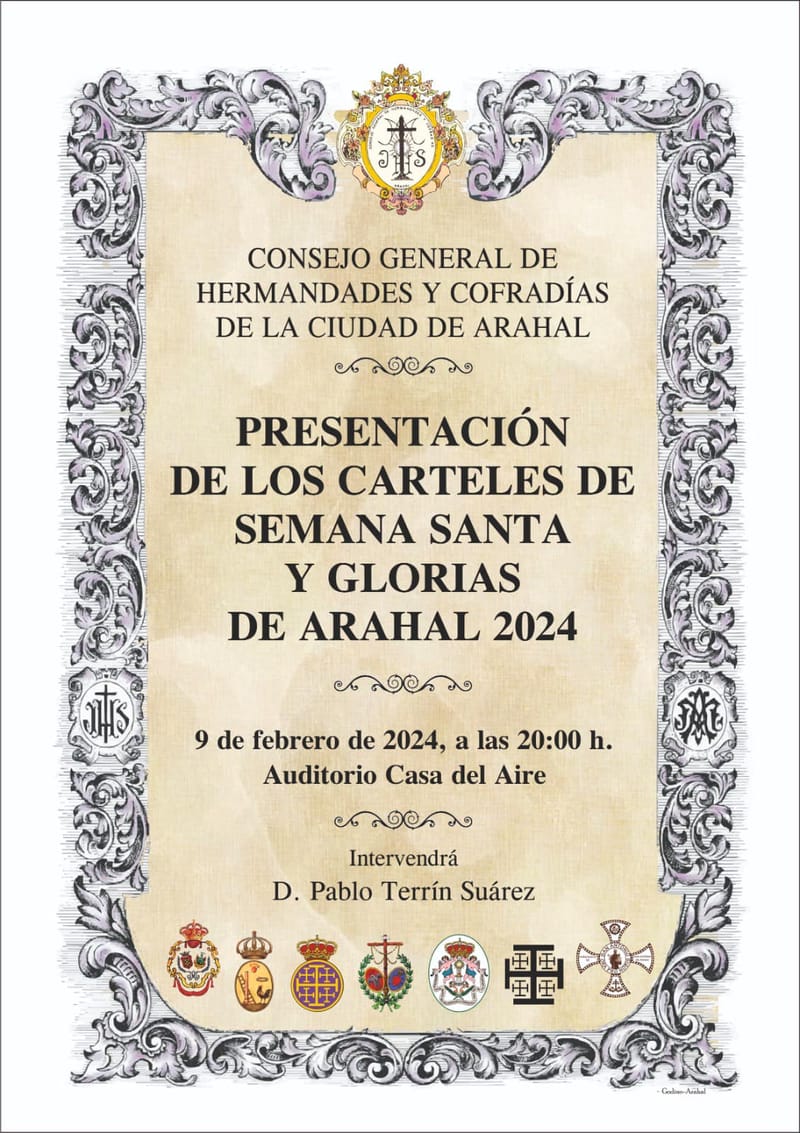 Acto de Presentación de los Carteles de la Semana Santa y Glorias Arahal 2024