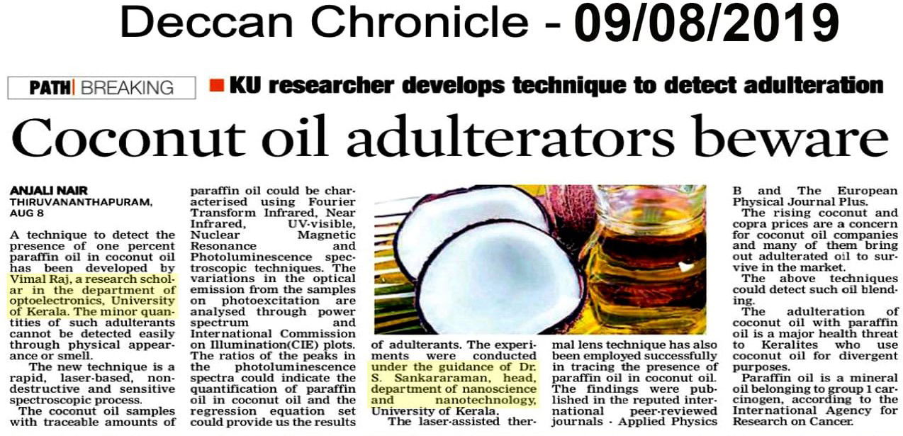 Coconut oil adulterators beware