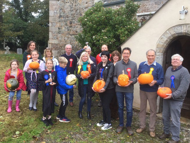 Entries to the pumpkin carving competition