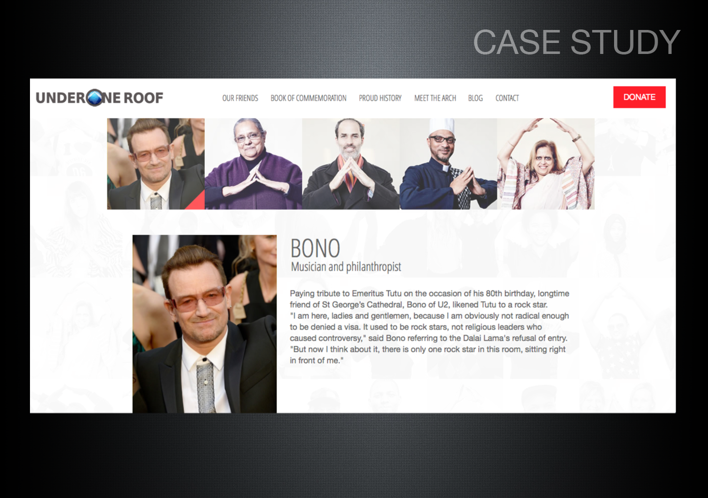 IT REACHED OUT TO, AND WAS ENGAGED BY, THE ARCH'S MANY GLOBAL FRIENDS