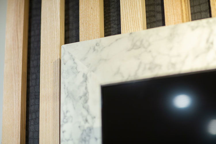 Media wall designed and installed Bespoke 