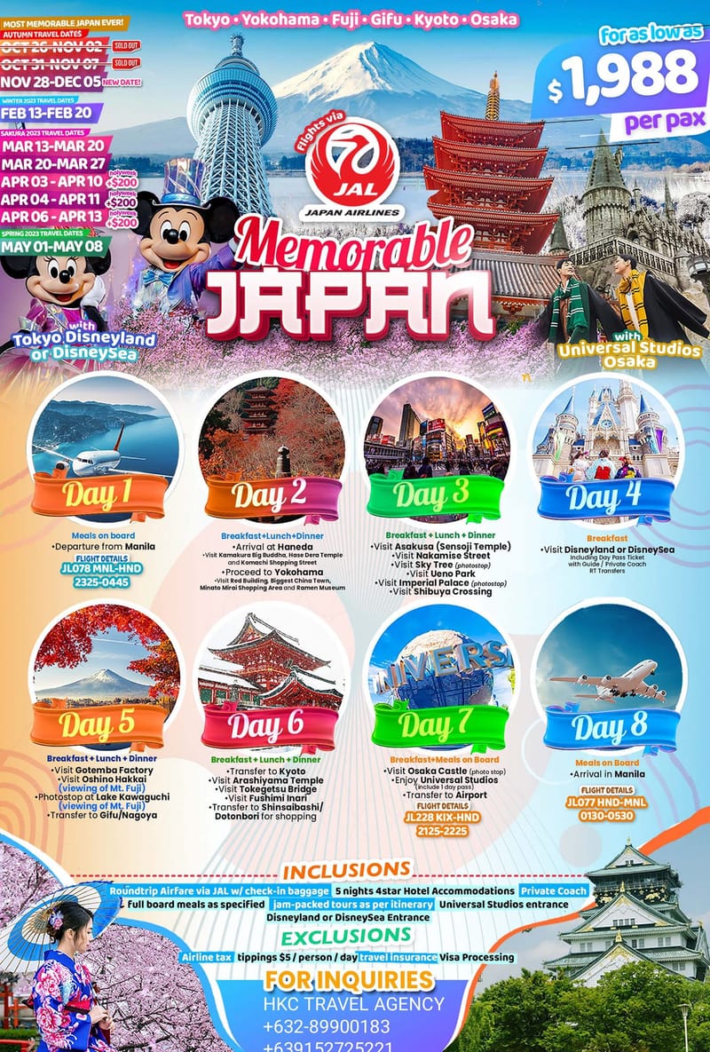 Memorable Japan (6 cities)