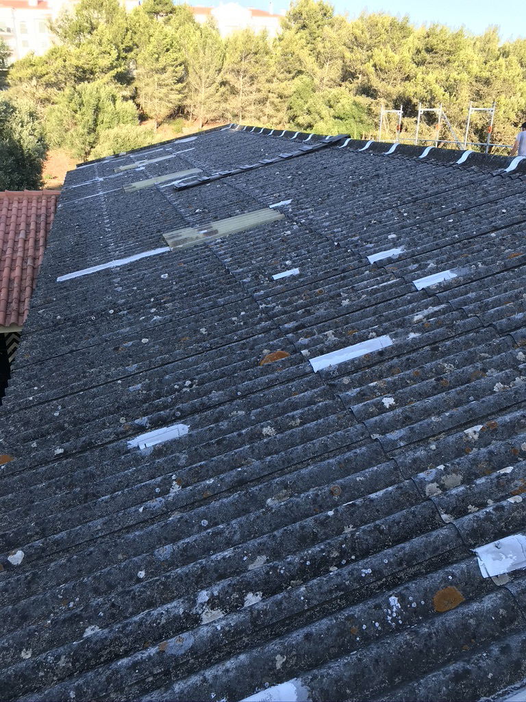 Substituição de cobertura de galpão em Alcabideche 