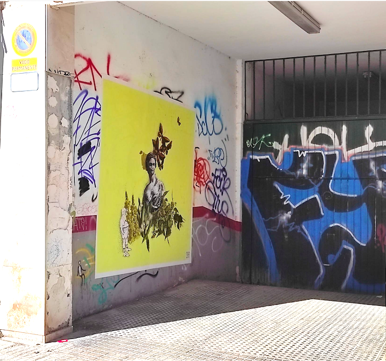 Carrer de Sant Magi 54 Adding to the local street art in Santa Catalina district
