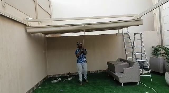 مظلات متحركه قماش في المدينة المنورة 
