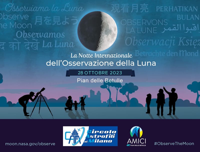 La notte Internazionale dell'Osservazione della Luna