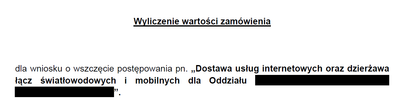 Szacowanie wartości zamówienia