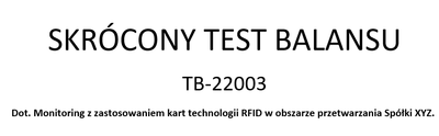 SKRÓCONY TEST BALANSU