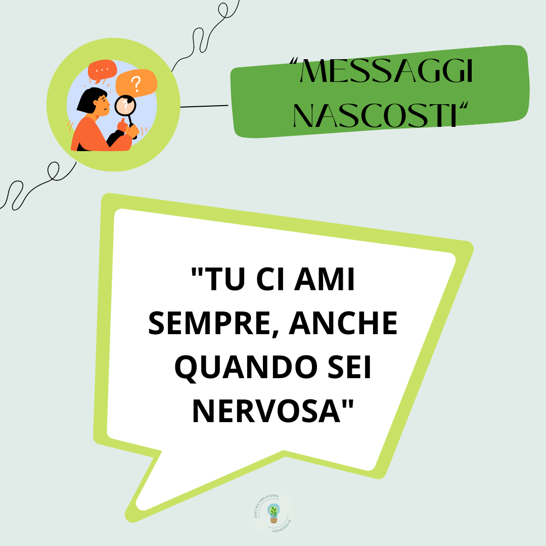 "TU CI AMI SEMPRE, ANCHE QUANDO SEI NERVOSA"