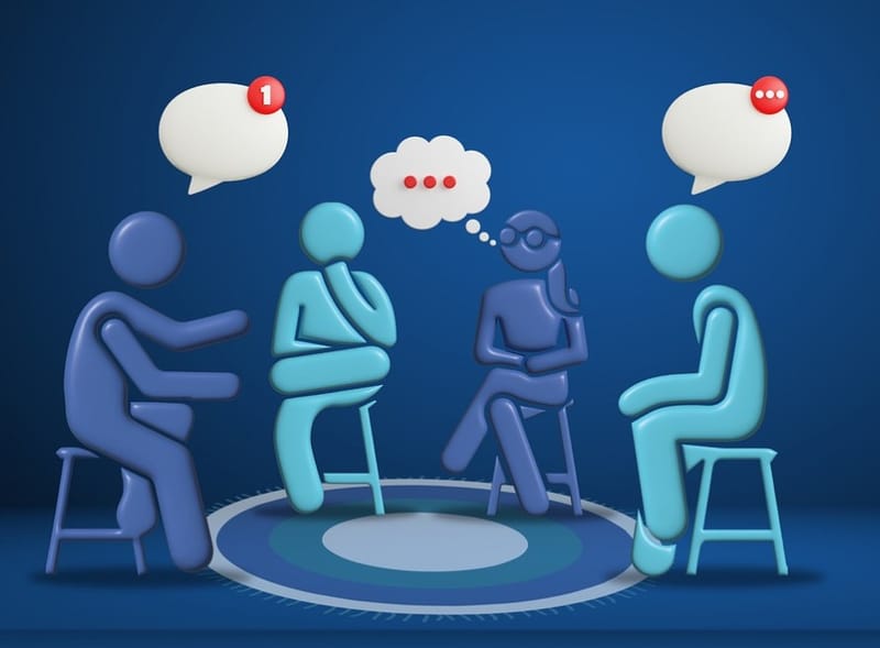 Összejövetelek, spirituális körök beszélgetések körben ülve