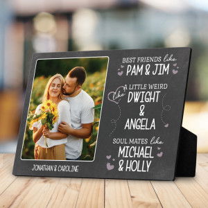 “Best Friends Like Pam and Jim” The Office Photo Desktop Plaque