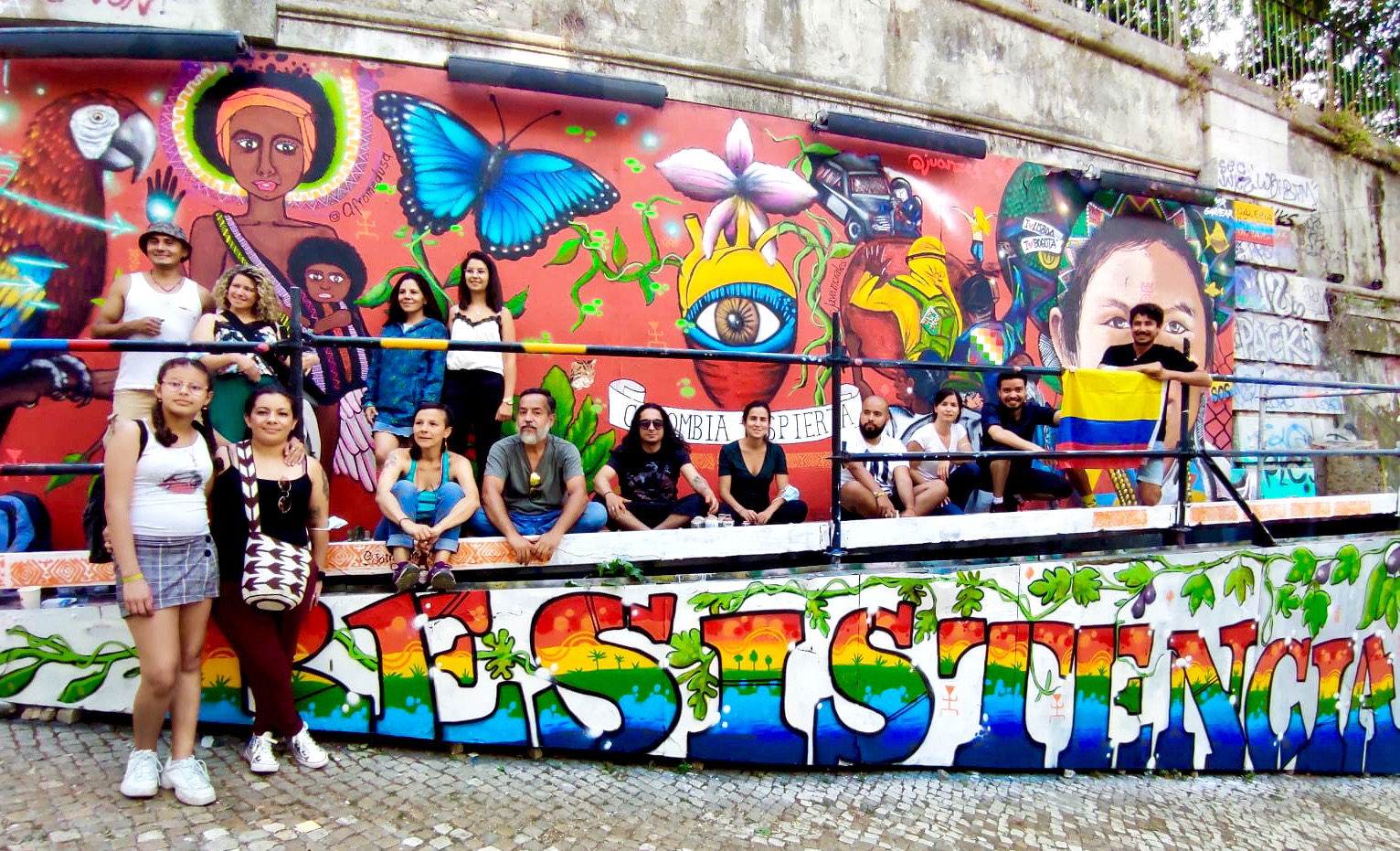 Colombia Despierta MURAL Colectivo COLOMBIAENPAZ Lisboa 2021