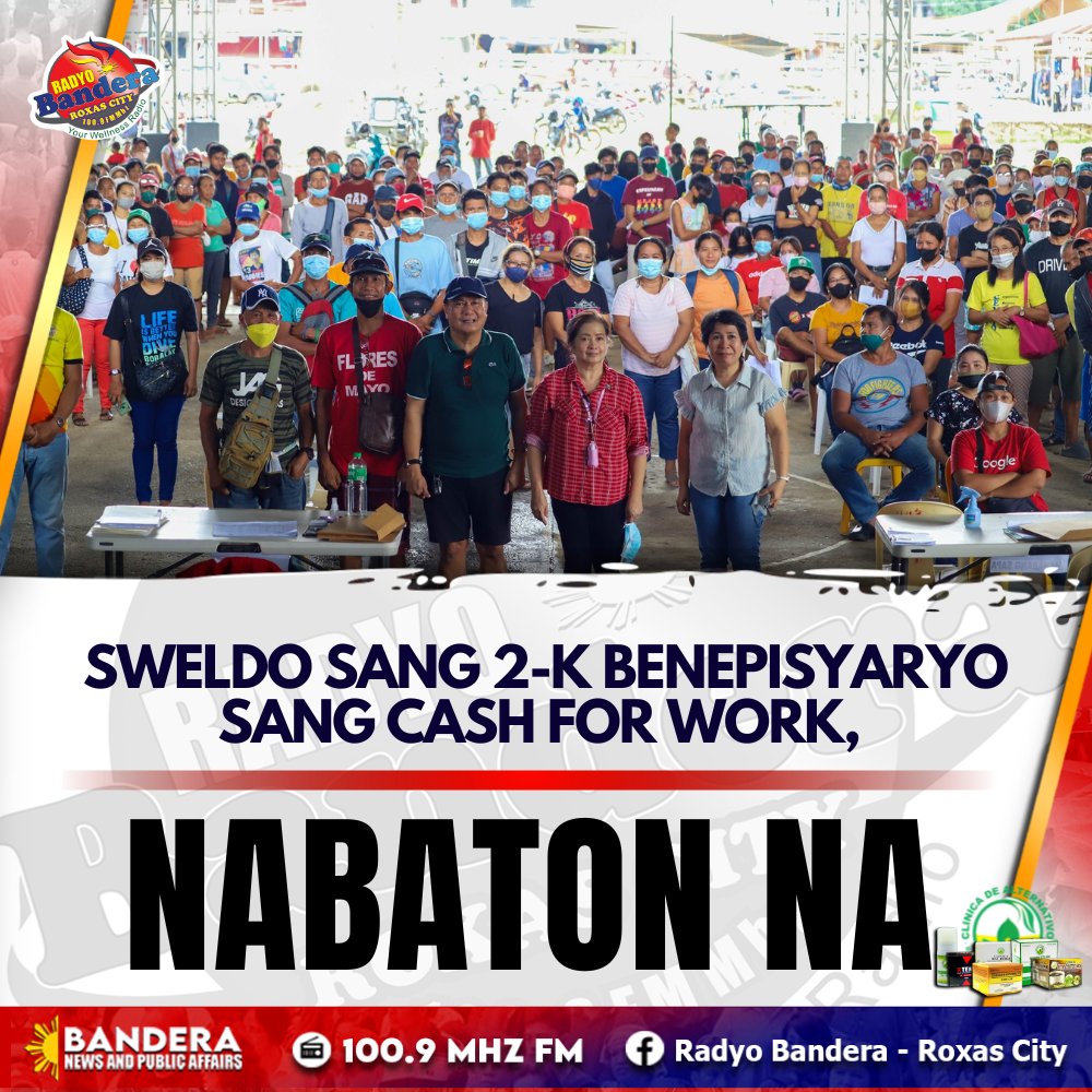 SWELDO SANG 2-K BENEPISYARYO SANG CASH FOR WORK, NABATON NA