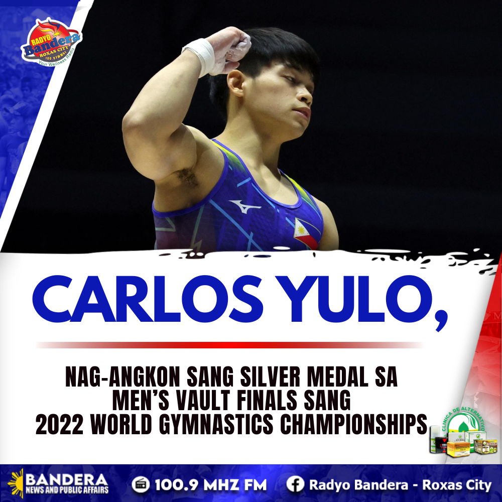 SPORTS | CARLOS YULO, NAG-ANGKON SANG SILVER MEDAL SA MEN’S VAULT FINALS SANG 2022 WORLD GYMNASTICS CHAMPIONSHIPS