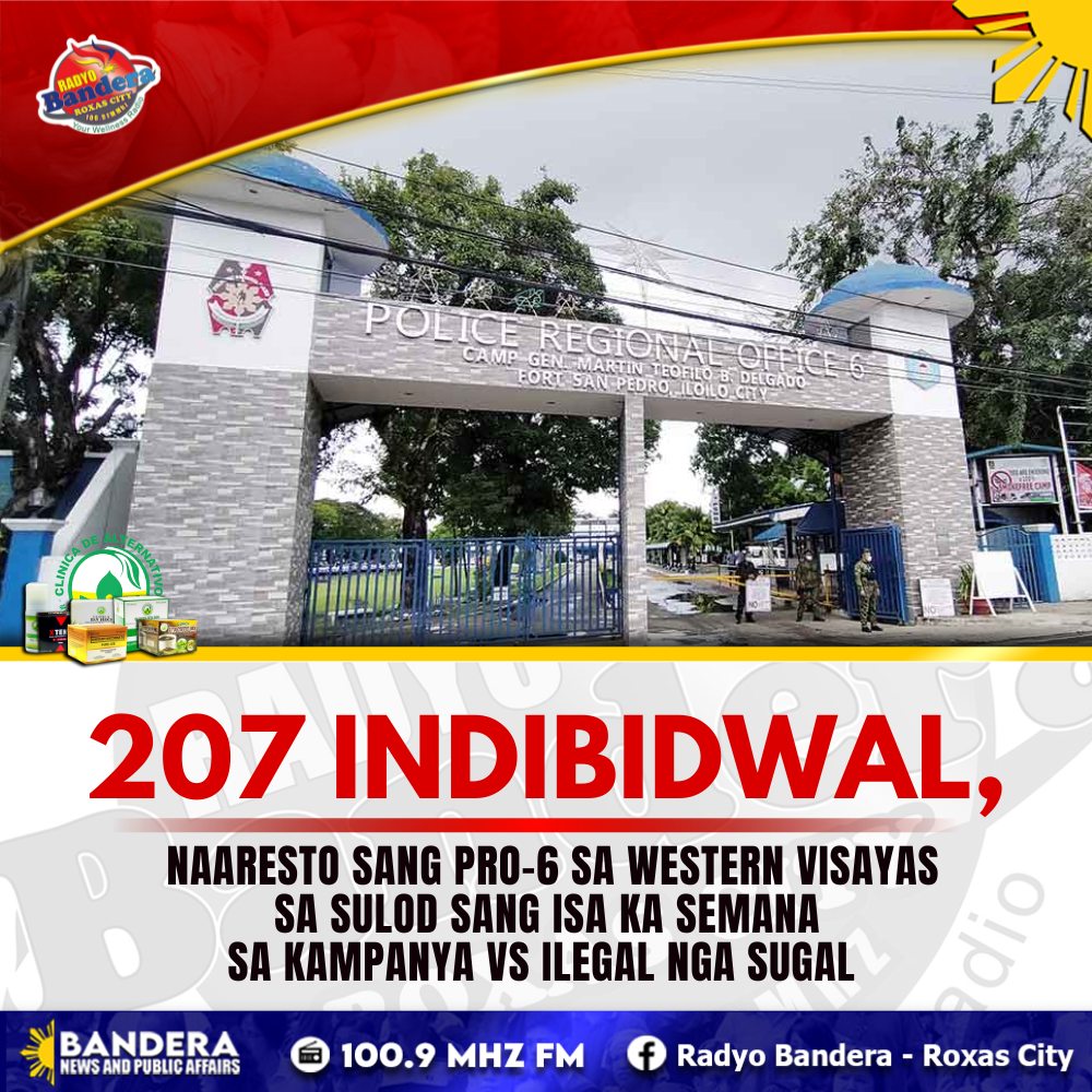 REGIONAL | 207 INDIBIDWAL, NAARESTO SANG PRO-6 SA WESTERN VISAYAS SA SULOD SANG ISA KA SEMANA SA KAMPANYA VS ILEGAL NGA SUGAL