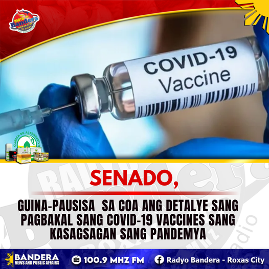 NATIONAL | SENADO,GUINA-PAUSISA SA COA ANG DETALYE SANG PAGBAKAL SANG COVID-19 VACCINES SANG KASAGSAGAN SANG PANDEMYA