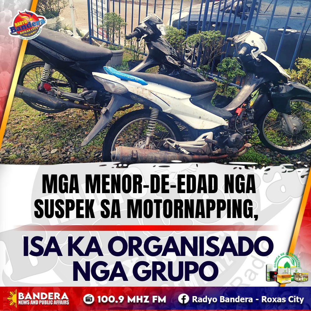 MGA MENOR-DE-EDAD NGA SUSPEK SA MOTORNAPPING, ISA KA ORGANISADO NGA GRUPO – PANAY PNP