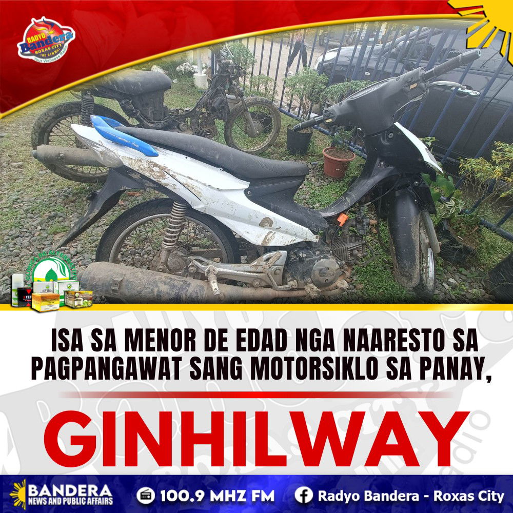 ISA SA MENOR DE EDAD NGA NAARESTO SA PAGPANGAWAT SANG MOTORSIKLO SA PANAY, GINHILWAY