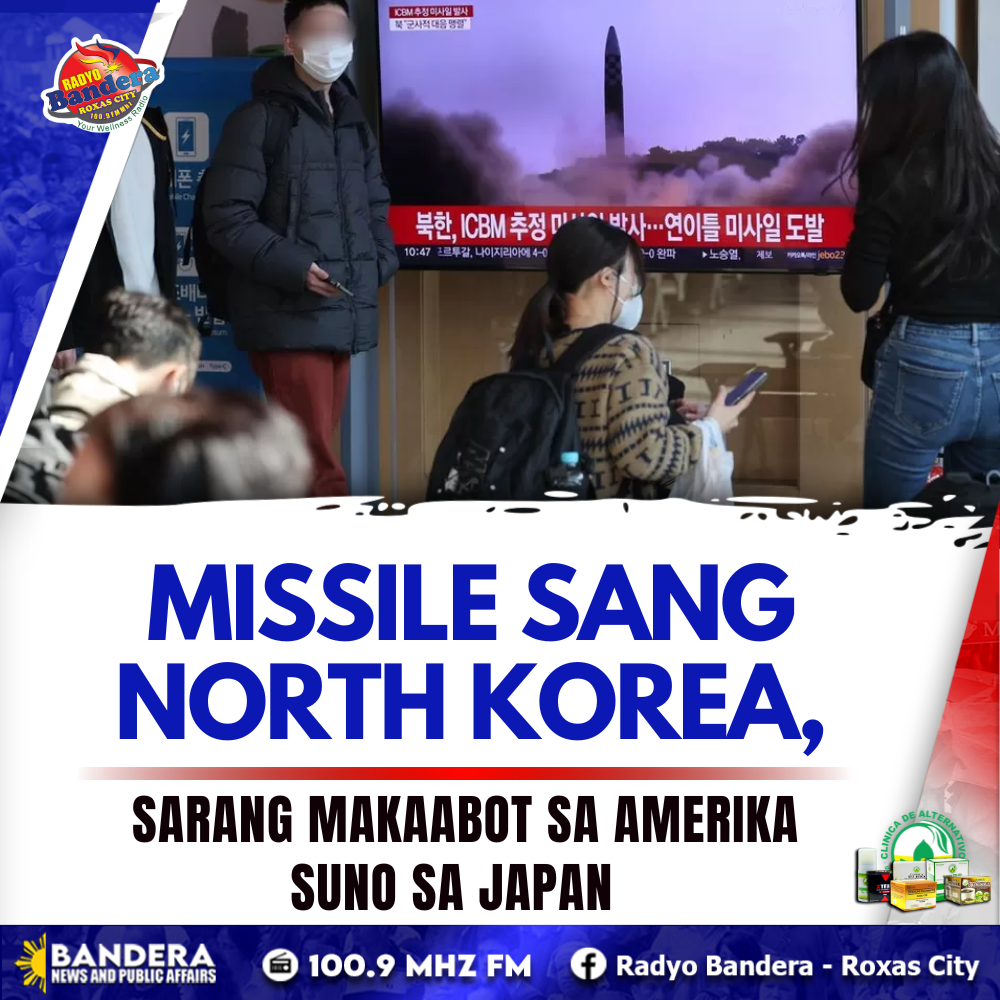 INTERNATIONAL | MISSILE SANG NORTH KOREA, SARANG MAKAABOT SA AMERIKA SUNO SA JAPAN