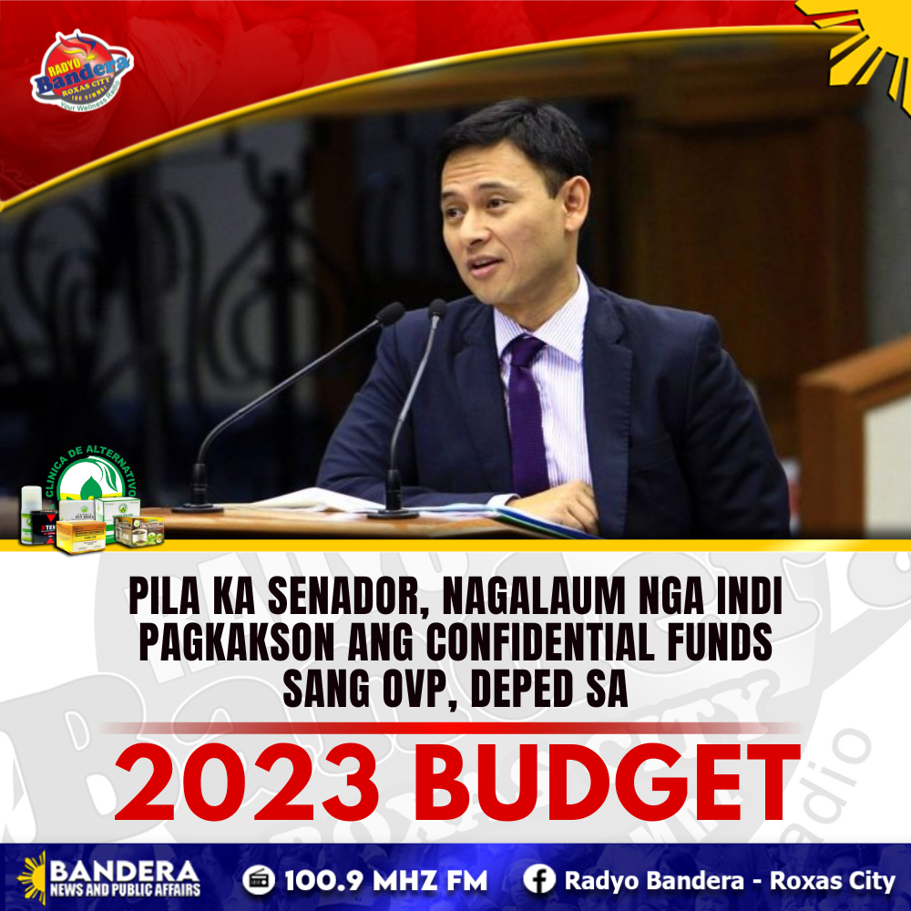 NATIONAL | PILA KA SENADOR, NAGALAUM NGA INDI PAGKAKSON ANG CONFIDENTIAL FUNDS SANG OVP, DEPED SA 2023 BUDGET