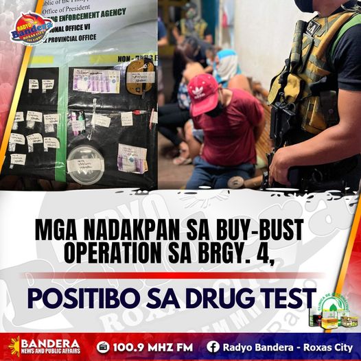 MGA NADAKPAN SA BUY-BUST OPERATION SA BRGY. 4, NAGPOSITIBO SA DRUG TEST