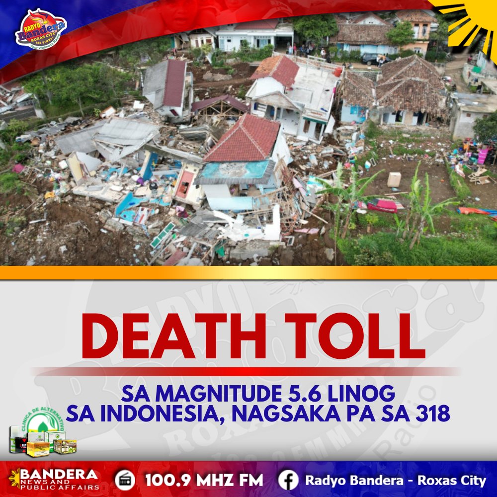 INTERNATIONAL | DEATH TOLL SA MAGNITUDE 5.6 LINOG SA INDONESIA, NAGSAKA PA SA 318