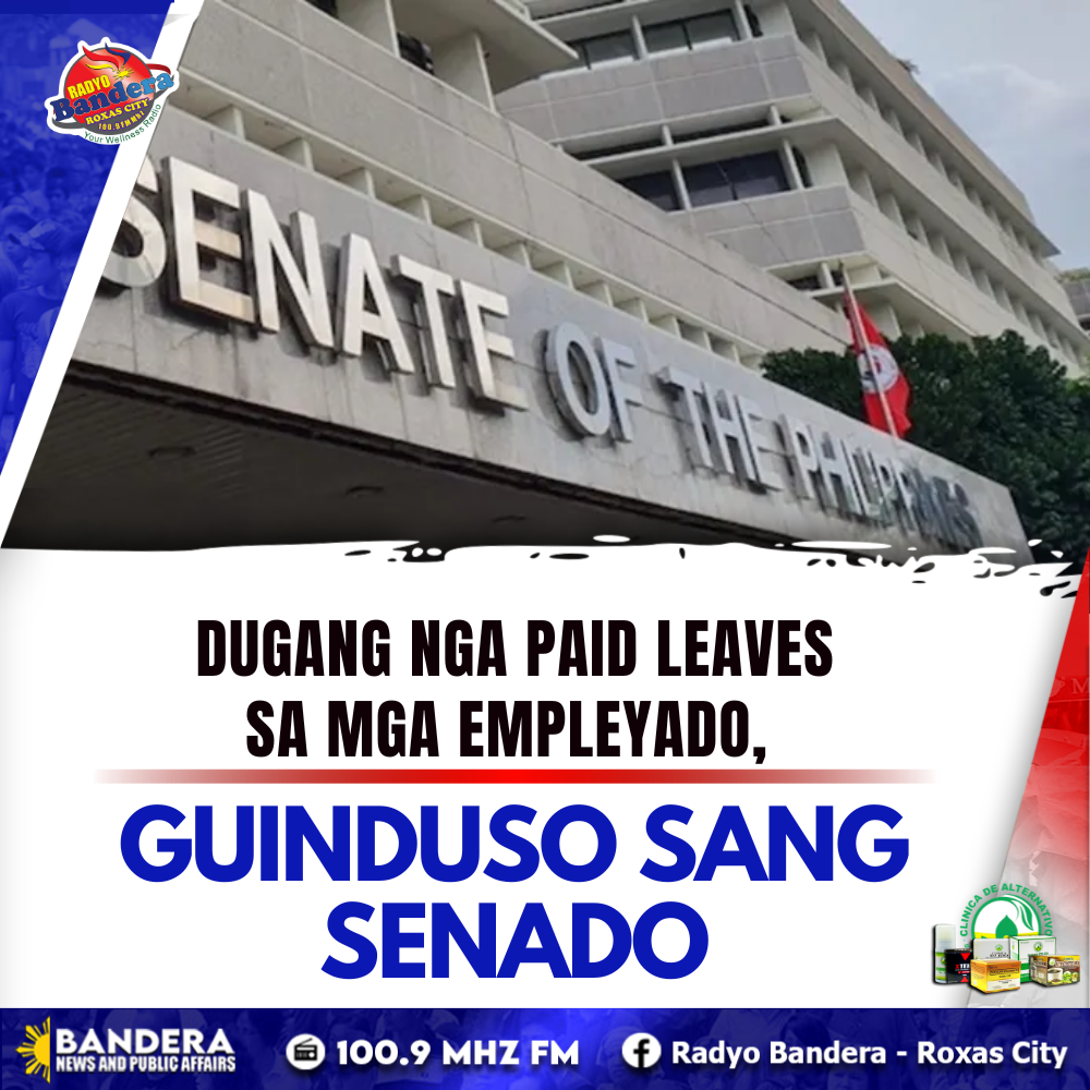 NATIONAL | DUGANG NGA PAID LEAVES SA MGA EMPLEYADO, GUINDUSO SANG SENADO