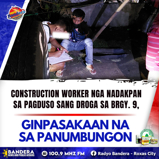 CONSTRUCTION WORKER NGA NADAKPAN SA PAGDUSO SANG DROGA SA BRGY. 9, GINPASAKAAN NA SA PANUMBUNGON