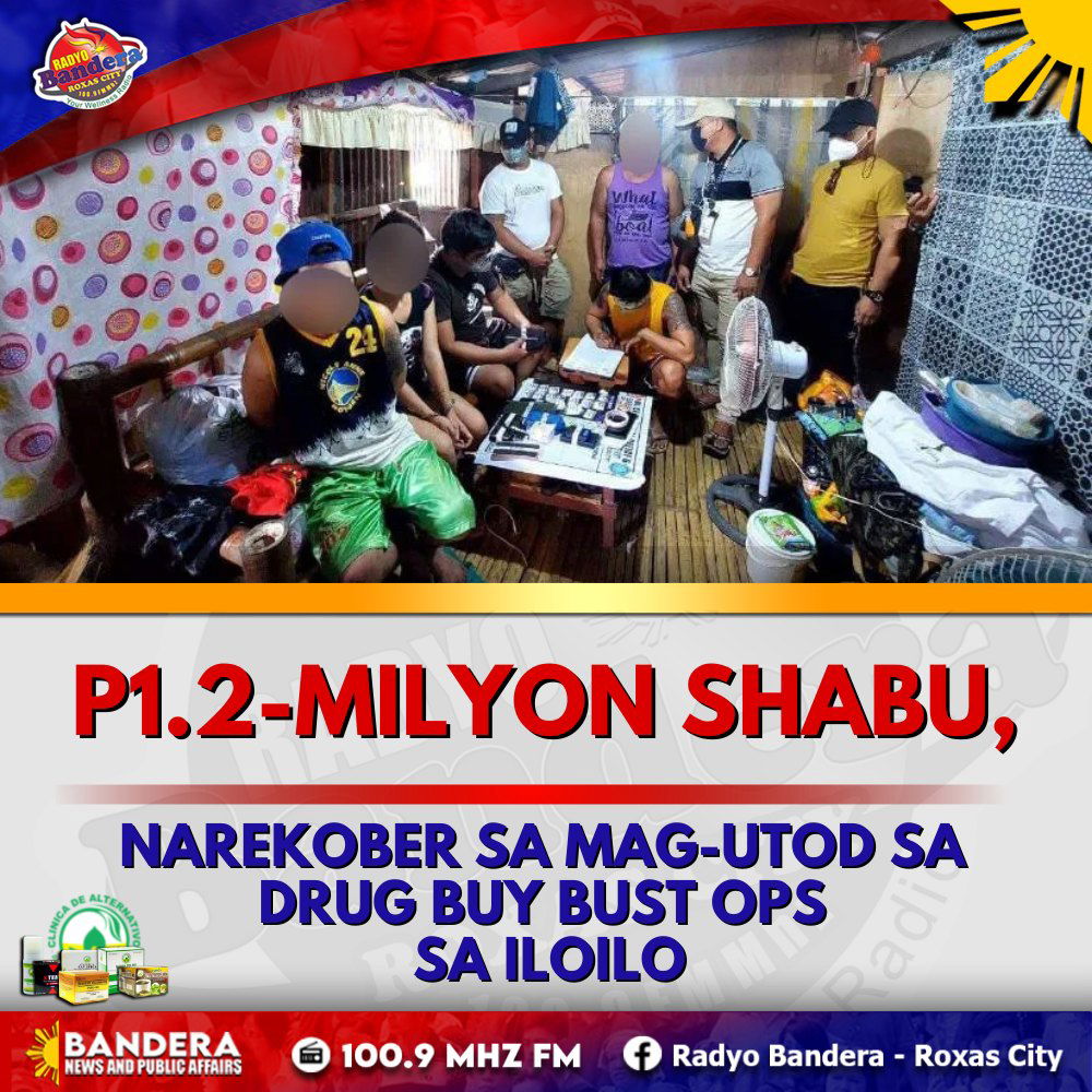 REGIONAL | P1.2-MILYON SHABU, NAREKOBER SA MAG-UTOD SA DRUG BUY BUST OPS SA ILOILO