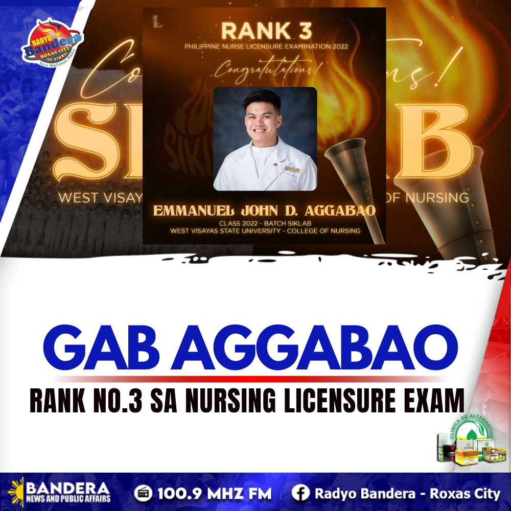 LOKAL | TAGA ROXAS CITY TOP 3 SA NURSING LICENSURE EXAMINATION