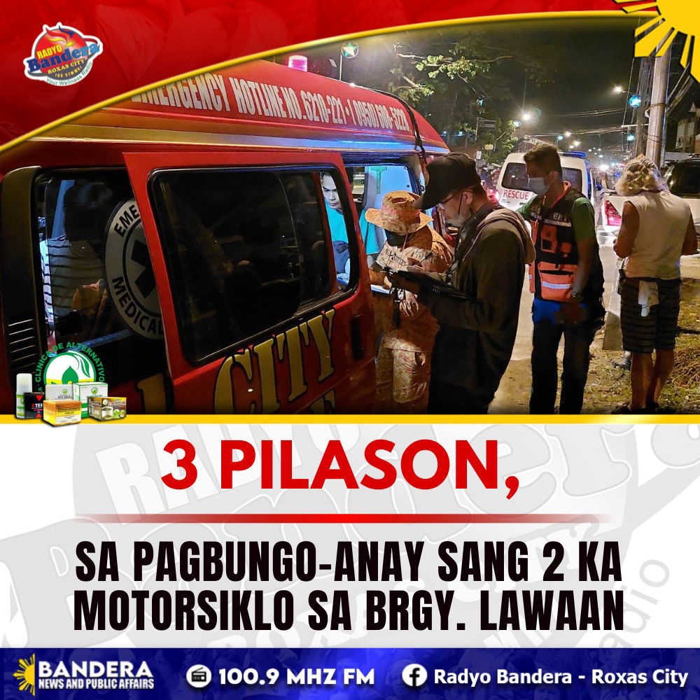 LOKAL | 3 PILASON, SA PAGBUNGO-ANAY SANG 2 KA MOTORSIKLO SA BRGY. LAWAAN