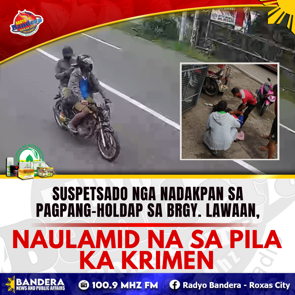 SUSPETSADO NGA NADAKPAN SA PAGPANG-HOLDAP SA BRGY. LAWAAN, NAULAMID NA SA PILA KA KRIMEN