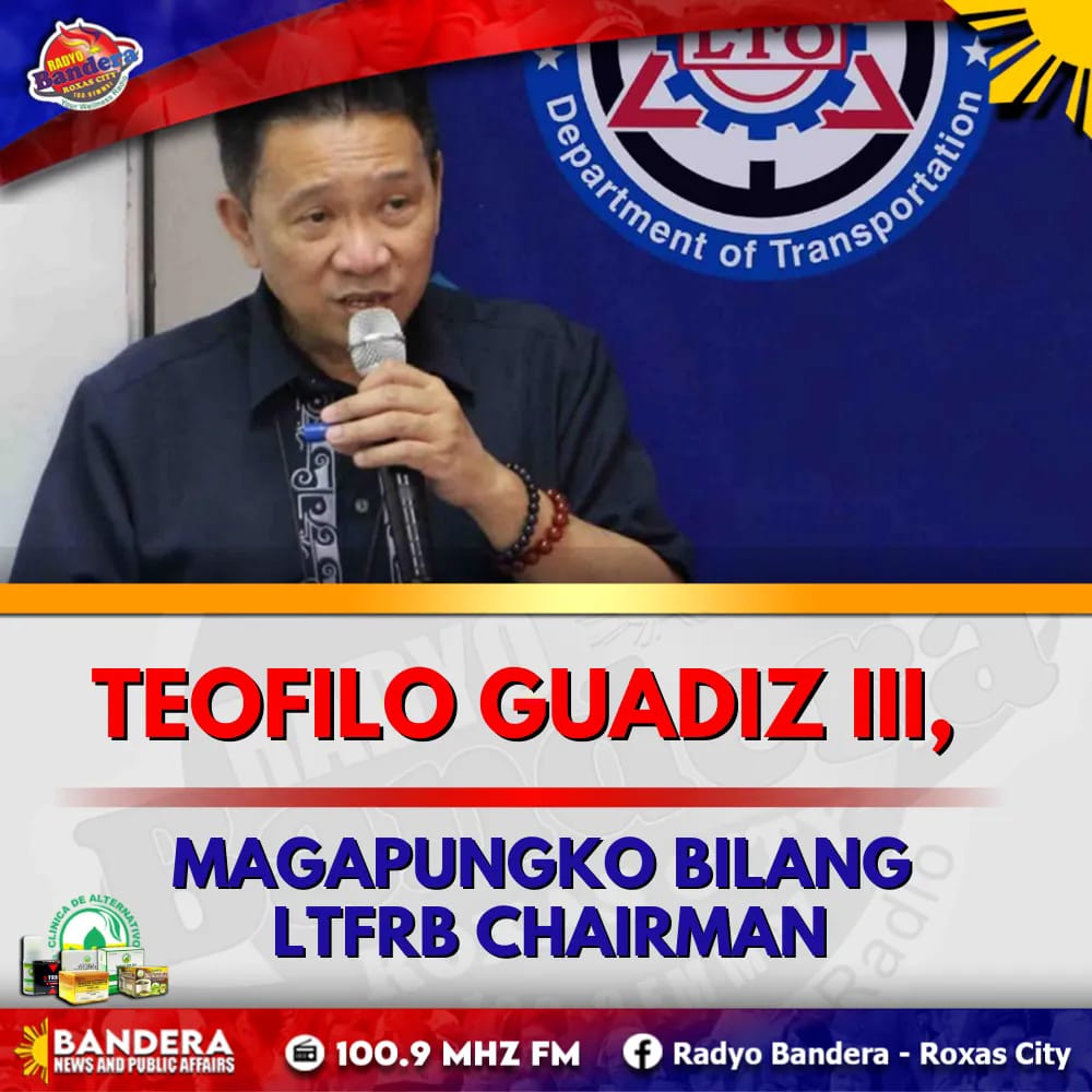 NATIONAL | TEOFILO GUADIZ III, MAGAPUNGKO BILANG LTFRB CHAIRMAN