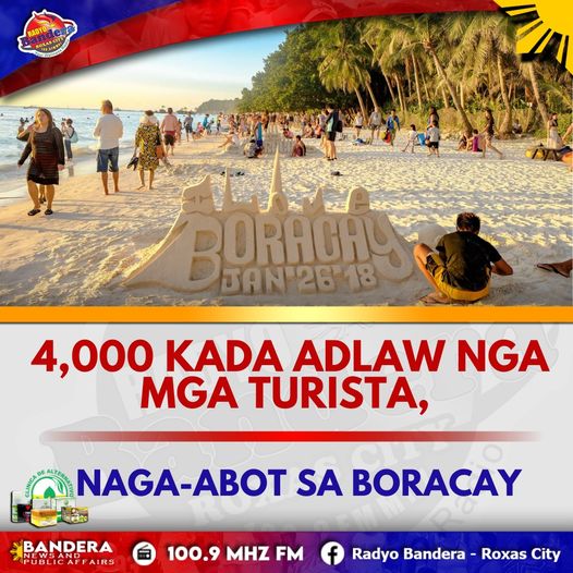 REGIONAL | 4,000 KADA ADLAW NGA MGA TURISTA, NAGA-ABOT SA BORACAY