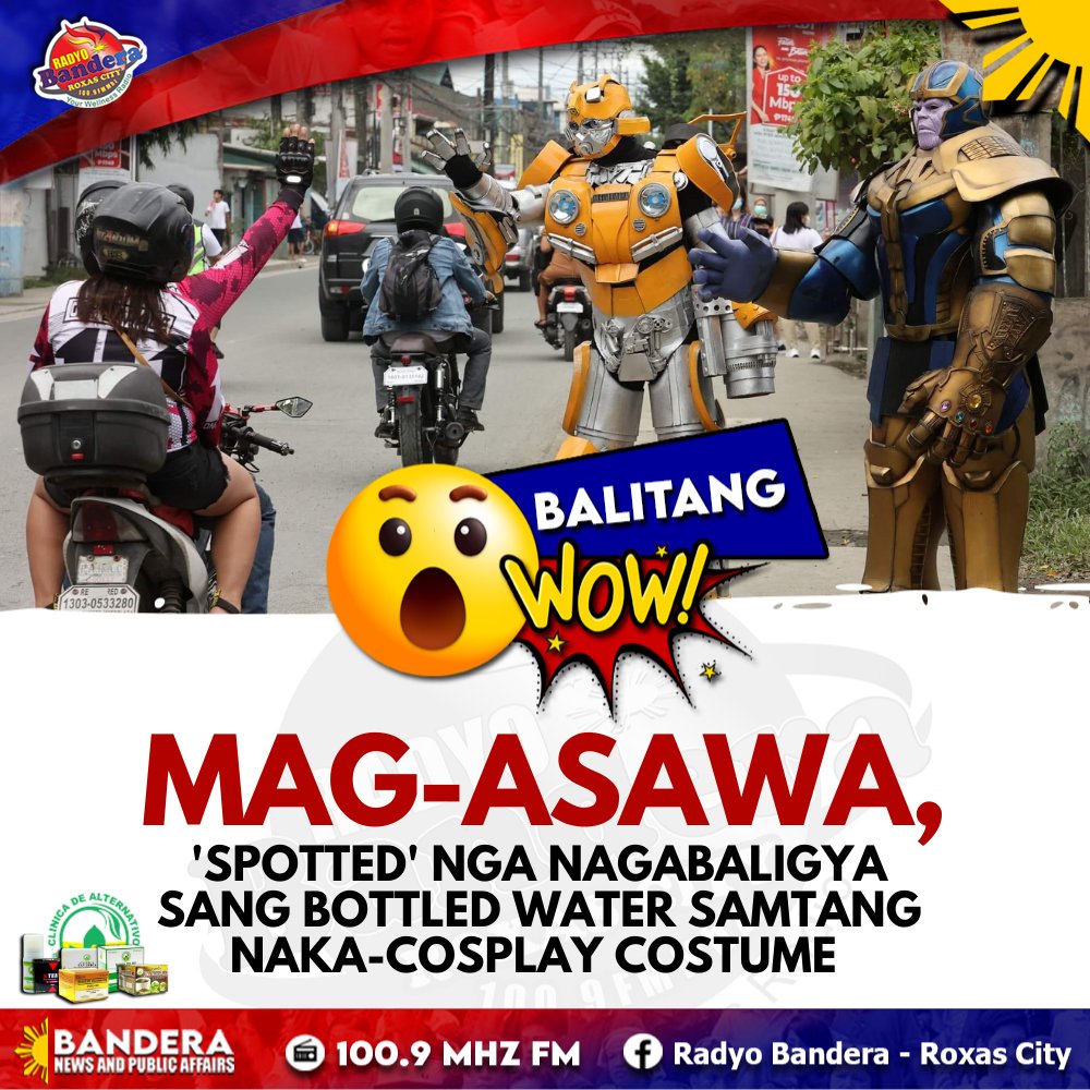 BALITANG WOW | MAG-ASAWA, 'SPOTTED' NGA NAGABALIGYA SANG BOTTLED WATER SAMTANG NAKA-COSPLAY COSTUME