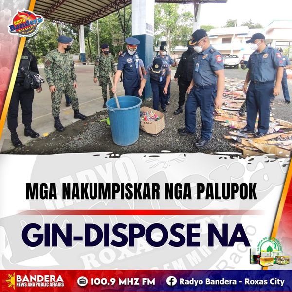 MGA NAKUMPISKAR NGA PALUPOK GIN-DISPOSE NA