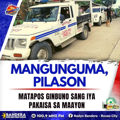 MANGUNGUMA, PILASON MATAPOS GINBUNO SANG IYA PAKAISA SA MAAYON