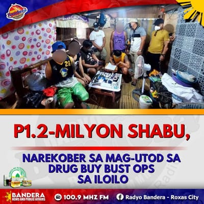 REGIONAL | P1.2-MILYON SHABU, NAREKOBER SA MAG-UTOD SA DRUG BUY BUST OPS SA ILOILO