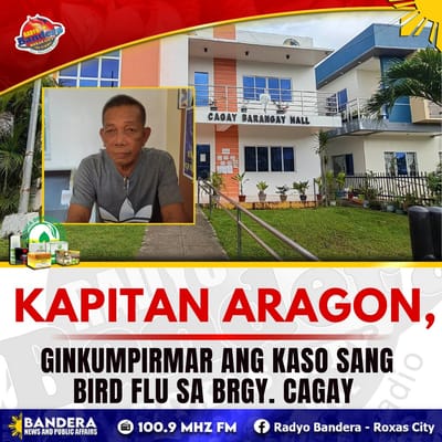 KAPITAN ARAGON, GINKUMPIRMAR ANG KASO SANG BIRD FLU SA BRGY. CAGAY