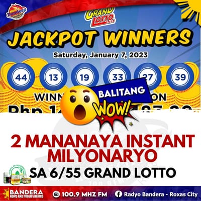 BALITANG WOW | 2 MANANAYA INSTANT MILYONARYO SA 6/55 GRAND LOTTO
