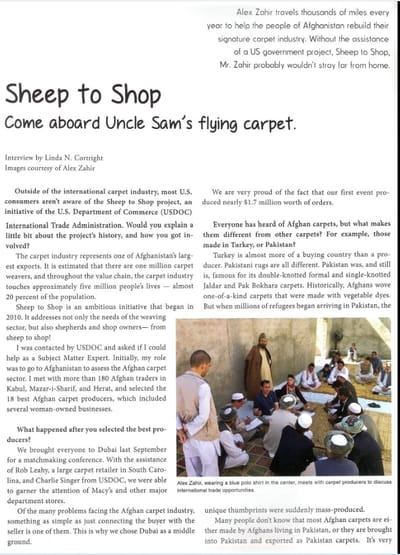 Alex Zahir in Wild Fiber Magazine