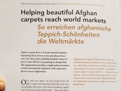 Helping beautiful Afghan carpets reach world markets