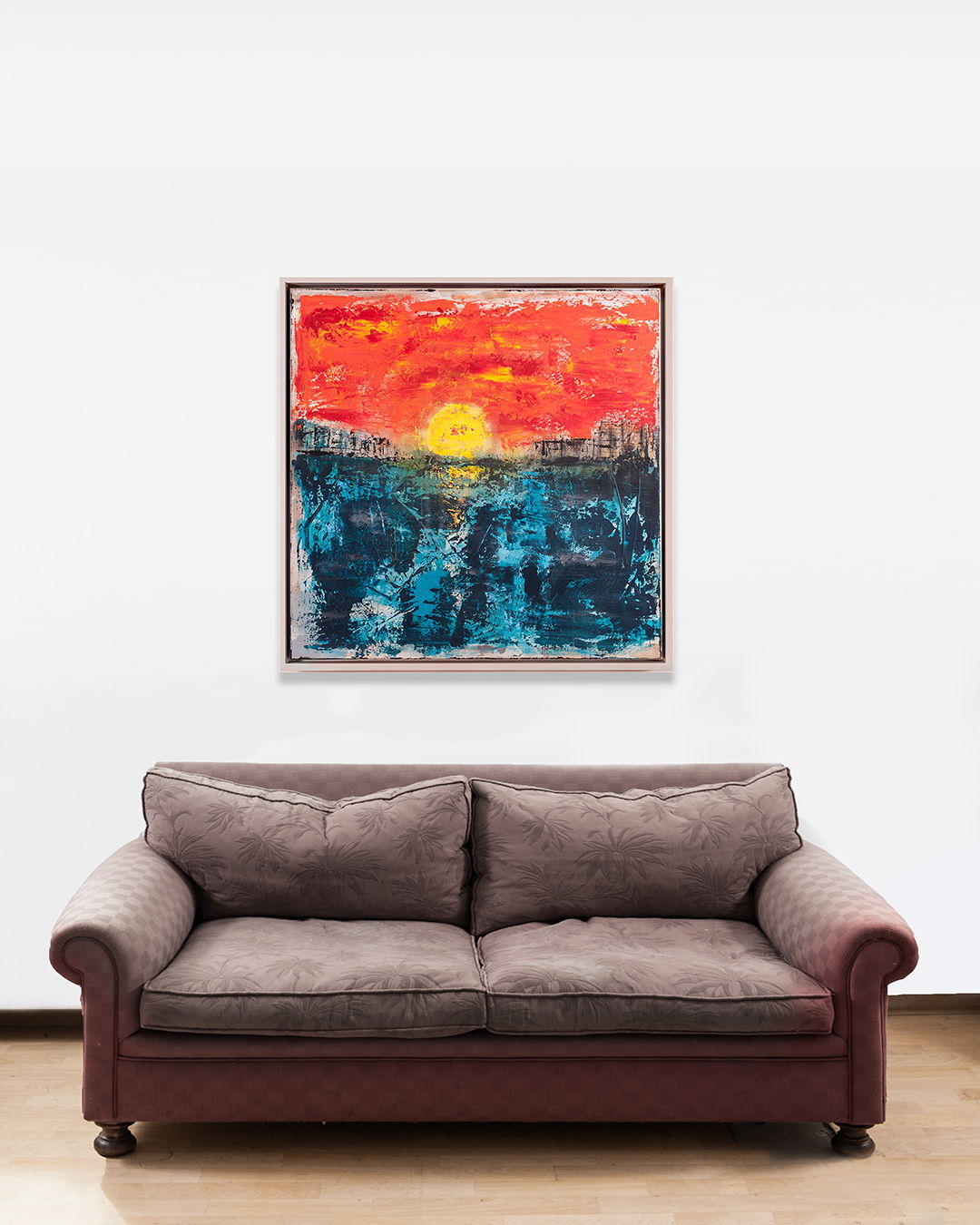 93x93cm, gerahmt