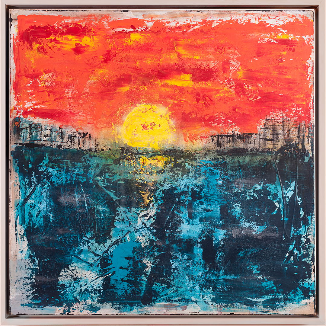 93x93cm, gerahmt